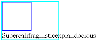 Image illustrating the effect of an unbreakable piece of content
 being reflowed to just after a float which left insufficient room next to it
 for the content to fit.